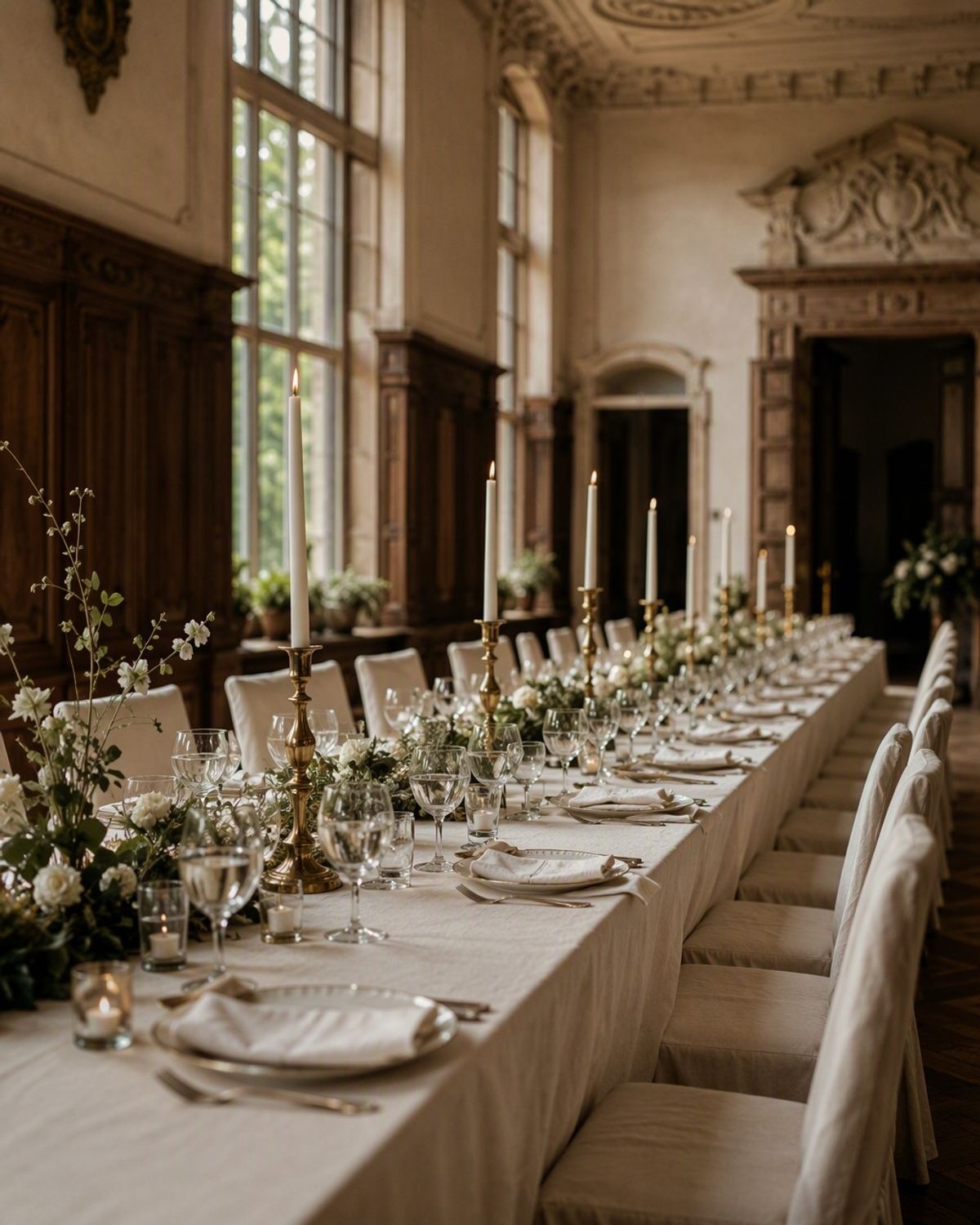 Festtafel in einem Gutshaus in Schleswig-Holstein
